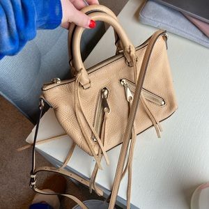 Rebecca mink off beige tan crossbody bag